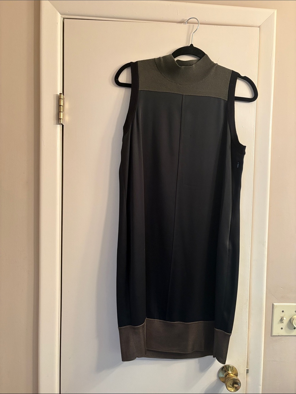 rag & bone Vivienne Colorblock black and olive shift